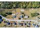 Aerial view of the property showing the house, yard, and surrounding neighborhood with labels at 2316 Watson Fain Trl, Loganville, GA 30052