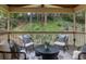 Relaxing screened porch with comfortable seating and wooded view at 52 Ivy Chase Ne, Atlanta, GA 30342