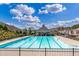 Clean community swimming pool surrounded by lush greenery and a covered area for relaxation at 116 Holly View Ln, Canton, GA 30114