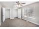 Neutral bedroom with ceiling fan and spacious closets at 2653 Del Ridge Dr, Douglasville, GA 30135