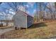 Shed with a red roof, enhancing storage options and aesthetics of the property at 885 Malcom Rd, Covington, GA 30014