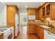 Kitchen with wooden cabinets, granite countertops and a bright, airy feel at 860 Valleymeade Se Dr, Marietta, GA 30067