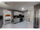 Clean kitchen equipped with stainless steel stove and gray cabinets at 3068 River Oak Rd, Decatur, GA 30034