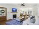 Cozy living room with a fireplace, comfortable seating, and an open concept design at 3125 Peachtree Ne Dr, Atlanta, GA 30305