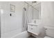 Updated bathroom with subway tile, shower-tub combo, and modern vanity at 1007 S Candler St, Decatur, GA 30030