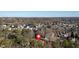 Beautiful aerial view of a neighborhood surrounded by lush trees and landscaping at 577 Alexander Farms Sw Vw, Marietta, GA 30064