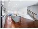Open concept kitchen with an island, stainless steel appliances, and eat in dining area at 1923 Skyfall Ne Cir, Atlanta, GA 30319