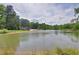 Scenic lake view surrounded by lush greenery, offering a peaceful and serene environment at 447 Hemlock Dr, Pine Lake, GA 30083