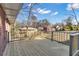 A view of the deck shows its construction quality and how it ties into the backyard at 765 Shellnut Dr, Forest Park, GA 30297