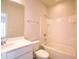 Well-lit bathroom featuring a tub-shower combination, modern vanity, and contemporary fixtures for a relaxing experience at 1480 Baygreen Rd, Suwanee, GA 30024