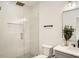 Modern bathroom with a glass shower, sleek fixtures, and stylish decor, offering a spa-like experience at 1523 Grayson Pkwy, Grayson, GA 30017