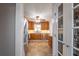 Kitchen view, looking through door, with stainless steel appliances, granite countertops, and plenty of cabinet space at 2421 Pittman Cir, Cumming, GA 30040