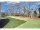 Spacious backyard featuring a lush lawn and mature trees, perfect for outdoor enjoyment at 474 Maxwell Rd, Roswell, GA 30075