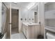 A functional bathroom features a single vanity, neutral color palette, and a shower-tub combo at 1290 Regency Center Sw Dr, Atlanta, GA 30331
