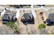 An aerial view displays a well-maintained home and lawn, nestled among other houses in the neighborhood at 6026 Southland Dr, Stone Mountain, GA 30087