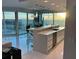Modern kitchen with sleek countertops and panoramic city views at 361 17Th Nw St # 2423, Atlanta, GA 30363