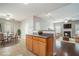 Open-concept design featuring a combined kitchen, living room, and dining area at 3272 Tiara Sw Cir, Atlanta, GA 30311