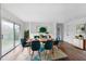 Bright dining area with large windows, hardwood flooring and modern decor at 3280 Hazelwood Sw Dr, Atlanta, GA 30311