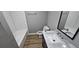 Updated bathroom with a tub, modern vanity, and stylish fixtures at 3814 Rex Rd, Rex, GA 30273