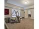 Home gym featuring a workout machine, and Redskins decor in the background at 2139 Golden Morning Ct, Kennesaw, GA 30152