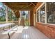 This home has a spacious back porch overlooking the backyard at 730 Jackson Miller Cir, Powder Springs, GA 30127
