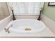 Luxurious soaking tub with jets, surrounded by tile, and enhanced by natural light at 730 Jackson Miller Cir, Powder Springs, GA 30127