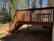 Exterior shot of deck, showing backyard and trees at 2678 Brook Park Way, Atlanta, GA 30340