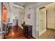 Hallway with a view of a modern bathroom featuring a glass enclosed shower at 805 Peachtree Ne St # 614, Atlanta, GA 30308