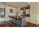 Lovely kitchen with modern tile, stainless appliances, and bar stool seating at the kitchen island at 805 Peachtree Ne St # 614, Atlanta, GA 30308