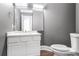 Modern bathroom with a gray walls and contemporary vanity at 409 Angier Ne Ct, Atlanta, GA 30312