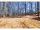 View of large backyard with newly seeded lawn and natural woods beyond at 526 Myrtle St, Villa Rica, GA 30180