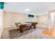 Finished basement featuring billiard table and hardwood flooring at 2657 Langland Ne Ct, Atlanta, GA 30345