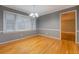 Bright dining room featuring gray walls and plenty of natural light at 308 Tulipwood Sw Cir, Conyers, GA 30094