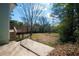 Inviting backyard featuring a well-maintained lawn, a deck, and beautiful mature trees, offering privacy at 5087 Fairmont Se Rd, Smyrna, GA 30082