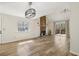 Bright living area with a stone fireplace and sliding doors leading to a deck at 1069 Falling Water Se Dr, Smyrna, GA 30080