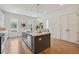 Modern kitchen featuring an island with seating, stainless steel appliances, and white cabinets at 1041 Endeavour Ct, Marietta, GA 30064