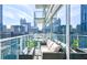 Balcony featuring skyline view and outdoor daybed at 45 Ivan Allen Jr Nw Blvd # 1908, Atlanta, GA 30308