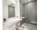 Contemporary bathroom with glass-enclosed shower and modern vanity at 45 Ivan Allen Jr Nw Blvd # 1908, Atlanta, GA 30308