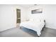 Simple bedroom with a bed and ensuite bathroom at 45 Ivan Allen Jr Nw Blvd # 1908, Atlanta, GA 30308