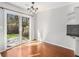 Bright dining area with sliding glass doors opening to the backyard at 615 Arncliffe Ct, Alpharetta, GA 30005