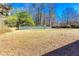 Large backyard with well-maintained lawn enclosed by a chain-link fence, offering privacy and security at 1650 Seayes Sw Rd, Mableton, GA 30126