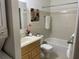 Cozy bathroom features a shower-tub combo, and a tile backsplash at 5400 Roswell Rd # K1, Atlanta, GA 30342