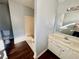 Cozy bathroom featuring a tub-shower combo and a vanity with a sink at 57 Haven Ridge Dr, Carrollton, GA 30116