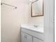 Powder room includes vanity with sink and mirror at 3177 Shadow Walk Ln, Tucker, GA 30084