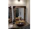 Bathroom with a modern vanity featuring a vessel sink and wooden accents at 2479 Peachtree Ne Rd # 1115, Atlanta, GA 30305