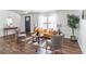 Cozy living room featuring modern decor and large windows at 157 Pebble Path, Douglasville, GA 30134
