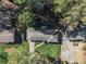 Aerial view of a home with a well-maintained lawn and surrounded by mature trees at 2436 Hazelwood Ne Dr, Atlanta, GA 30345