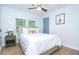 Cozy bedroom with a bed, a ceiling fan, and two windows for natural light at 2410 Macon Sw Dr, Atlanta, GA 30315