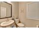 Bathroom with vanity, toilet and neutral wall color at 373 Via Secco Ln, Suwanee, GA 30024