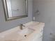 Bathroom vanity featuring white cabinets and marble countertops at 1546 Alverado Way, Decatur, GA 30032